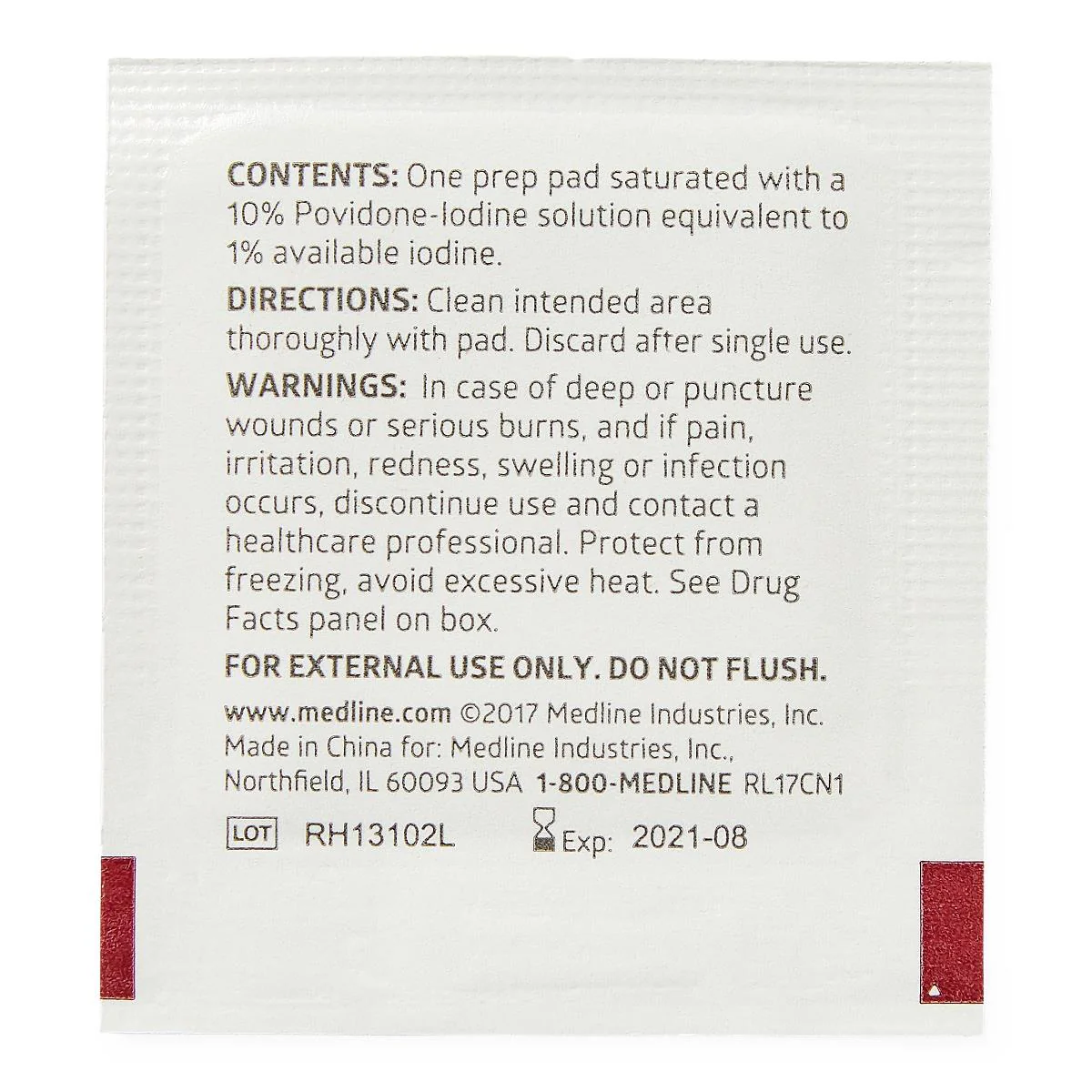 Medline Povidone Iodine USP Prep Pads, 2-Ply, Medium, MDS093917 - Image 4