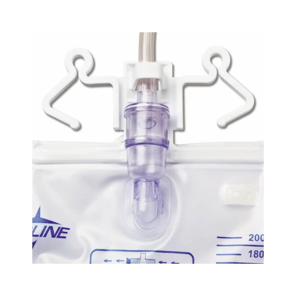 Medline 2000 mL Urinary Drainage Bag with Anti-Reflux Device with Slide-Tap, DYND15207 - Image 2