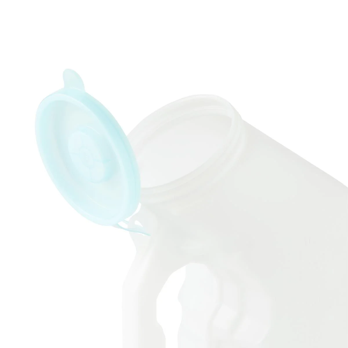 Medline Portable Male Urinal, Clear Plastic Container with Glow-in-the-Dark Lid, Holds up to 32 oz. (1,000 mL) of Liquid, DYND80235SD - Image 2