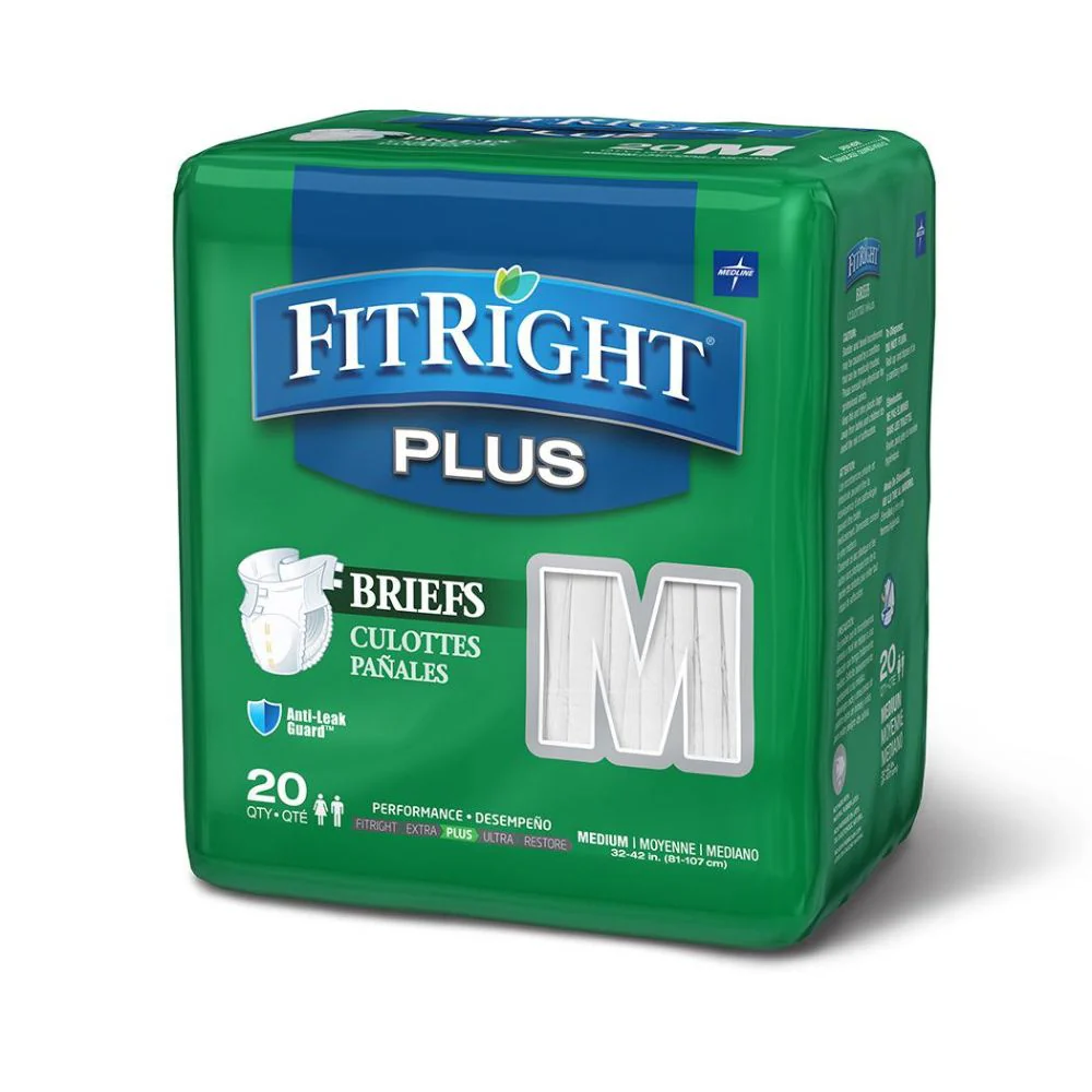 Medline FitRight Plus Brief, M (32" to 42"), FITPLUSMD