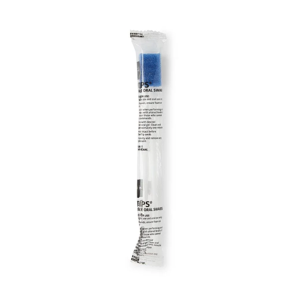 Medline DenTips Untreated Disposable Oral Swabs, Blue, Individually Wrapped, MDS096202 - Image 3