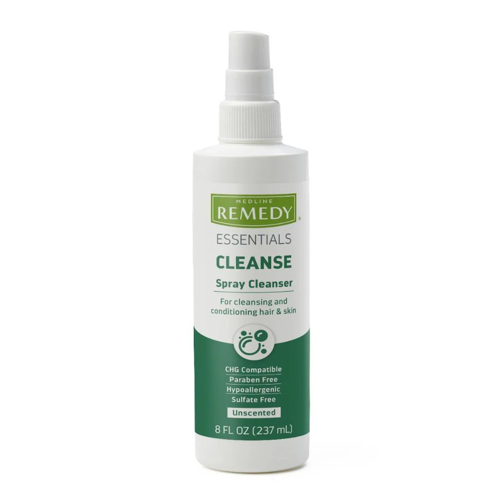 Medline Remedy Essentials No-Rinse Spray Cleanser 8 Oz. Spray Bottle, Unscented, MSC095206 - Image 3
