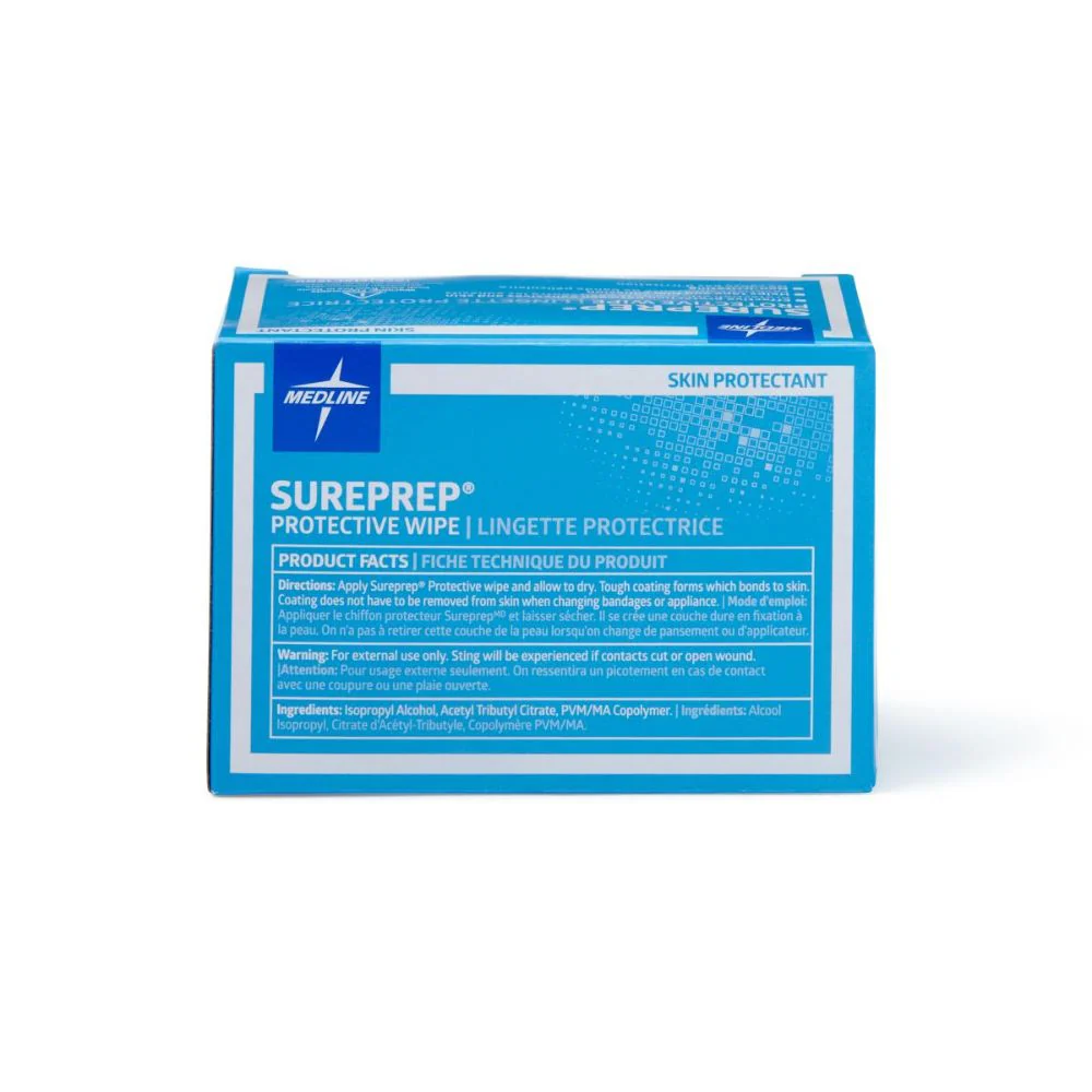 Medline Sureprep Skin Protective Barrier Wipes, With Alcohol, Latex-free, MSC1500 - Image 2