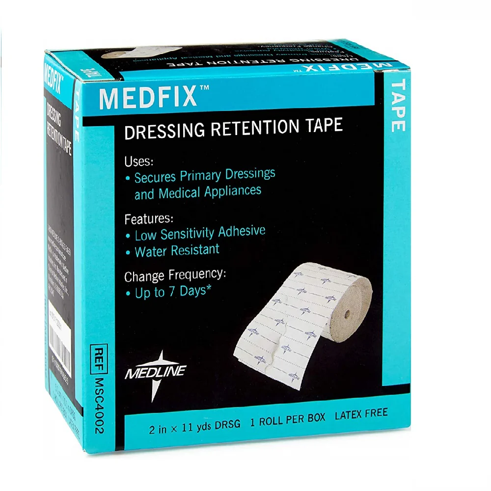 Medline Medfix Dressing and Bandages Retention Tape (Sheet), 2" x 11 yards, MSC4002