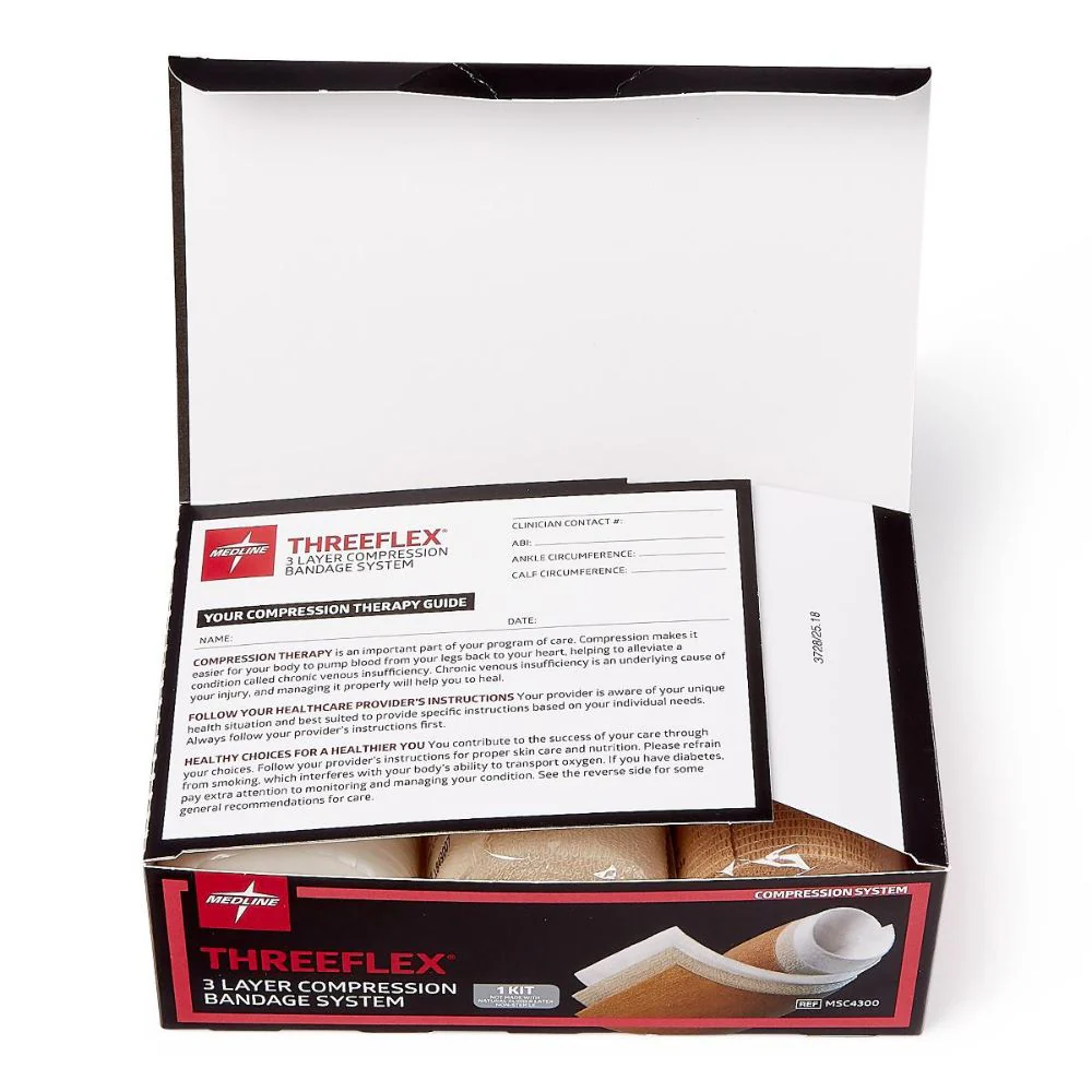 Medline ThreeFlex 3-Layer Compression Bandage System, Latex Free, MSC4300 - Image 4