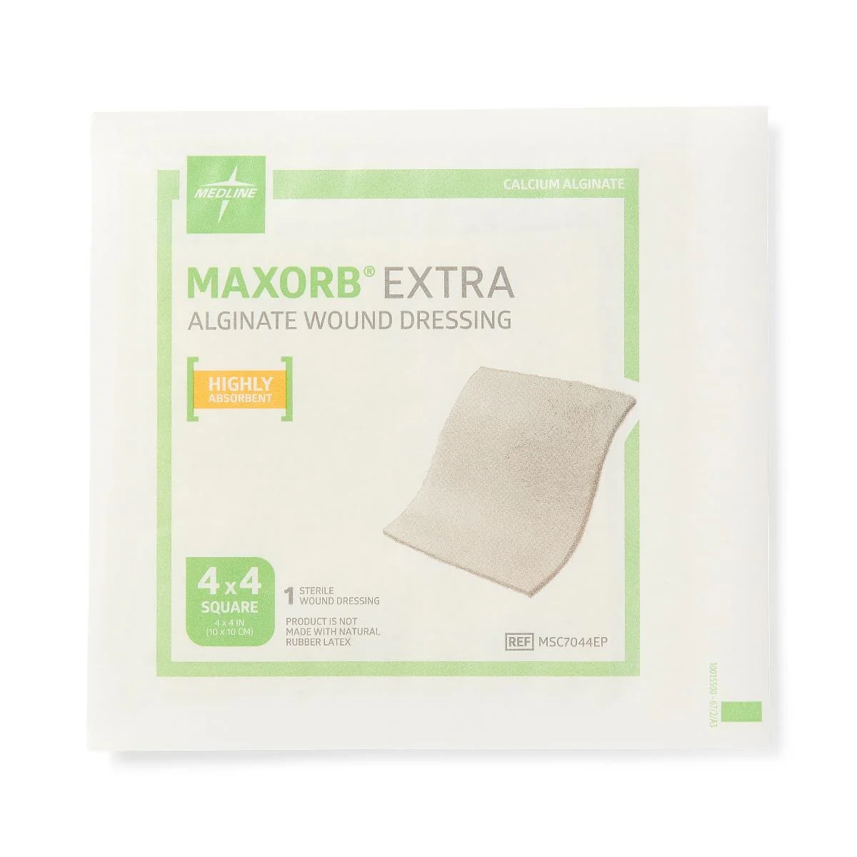 Medline Maxorb Extra Calcium Alginate Dressing, 4 x 4 In., Highly Absorbent, Sterile, MSC7044EP - Image 2