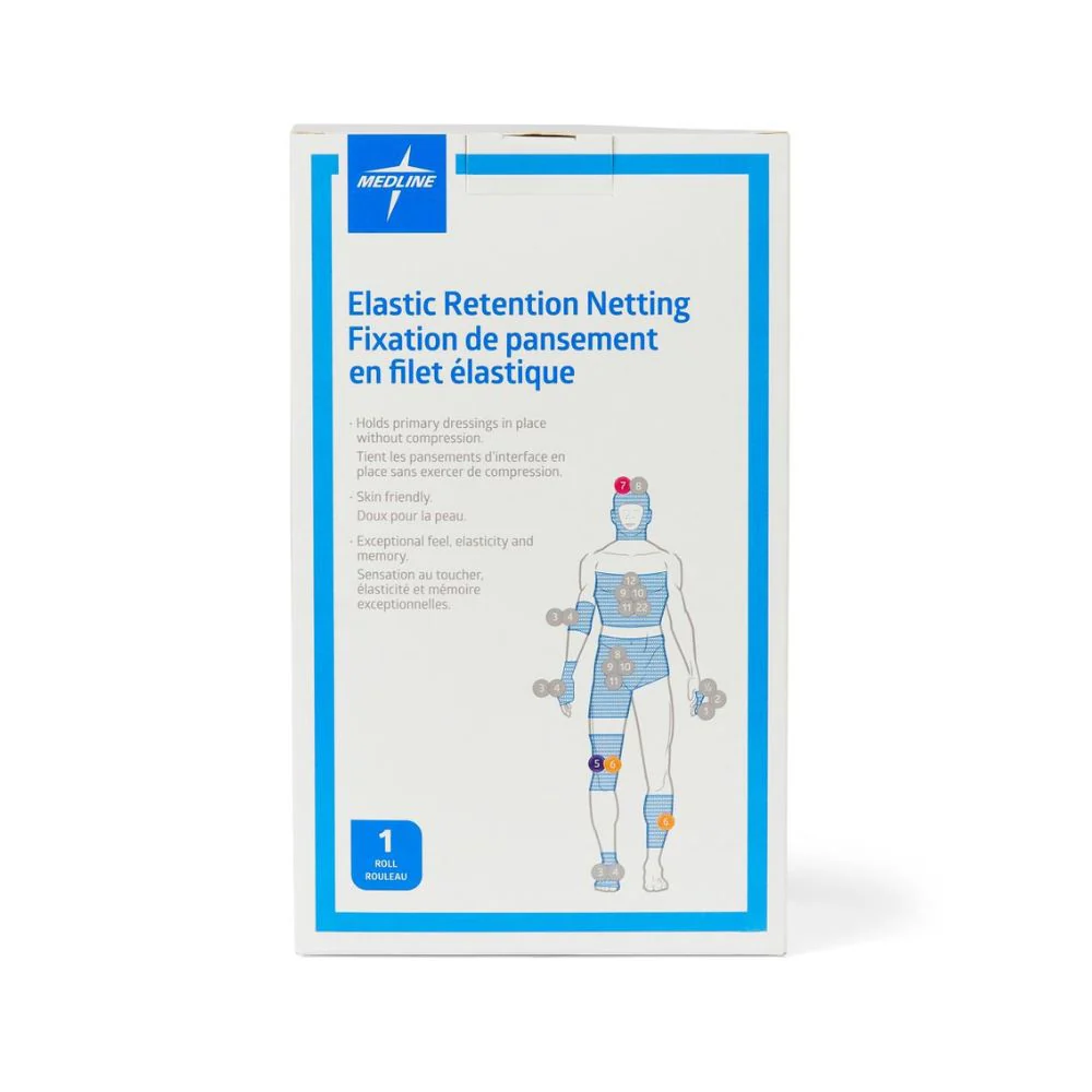 Medline Stretch Tubular Elastic Dressing Retention Net, Size 7 (28"x 25 yd), For Average Head, Face, Ears, Neck, Latex Free, NONNET07 - Image 2