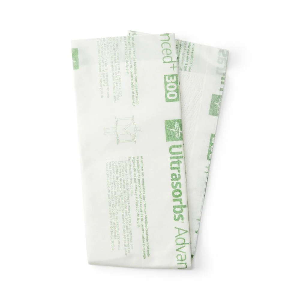 Medline Ultrasorbs Advanced+ Premium Absorbent Underpads, 23" x 36", 300 lb. Weight Capacity, Breathable, Latex-free, ULTRASORB2436