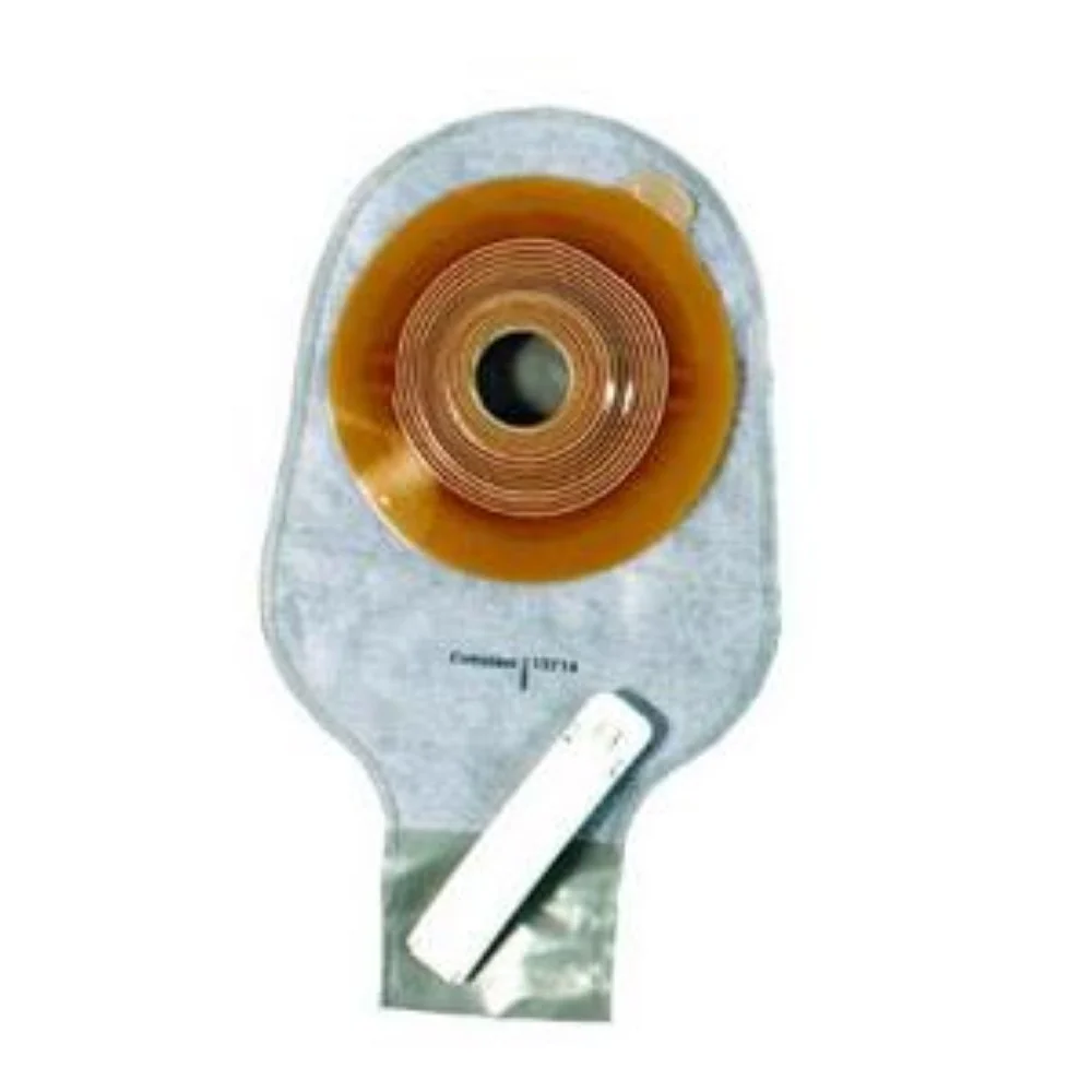 Coloplast Assura One-Piece Drainable Pouch, Belt Tabs, 11-1/4" L, Self-Adhesive Closing Clip, Transparent, Cut-to-Fit Convex Skin Barrier 3/4" to 1-3/4" Stoma