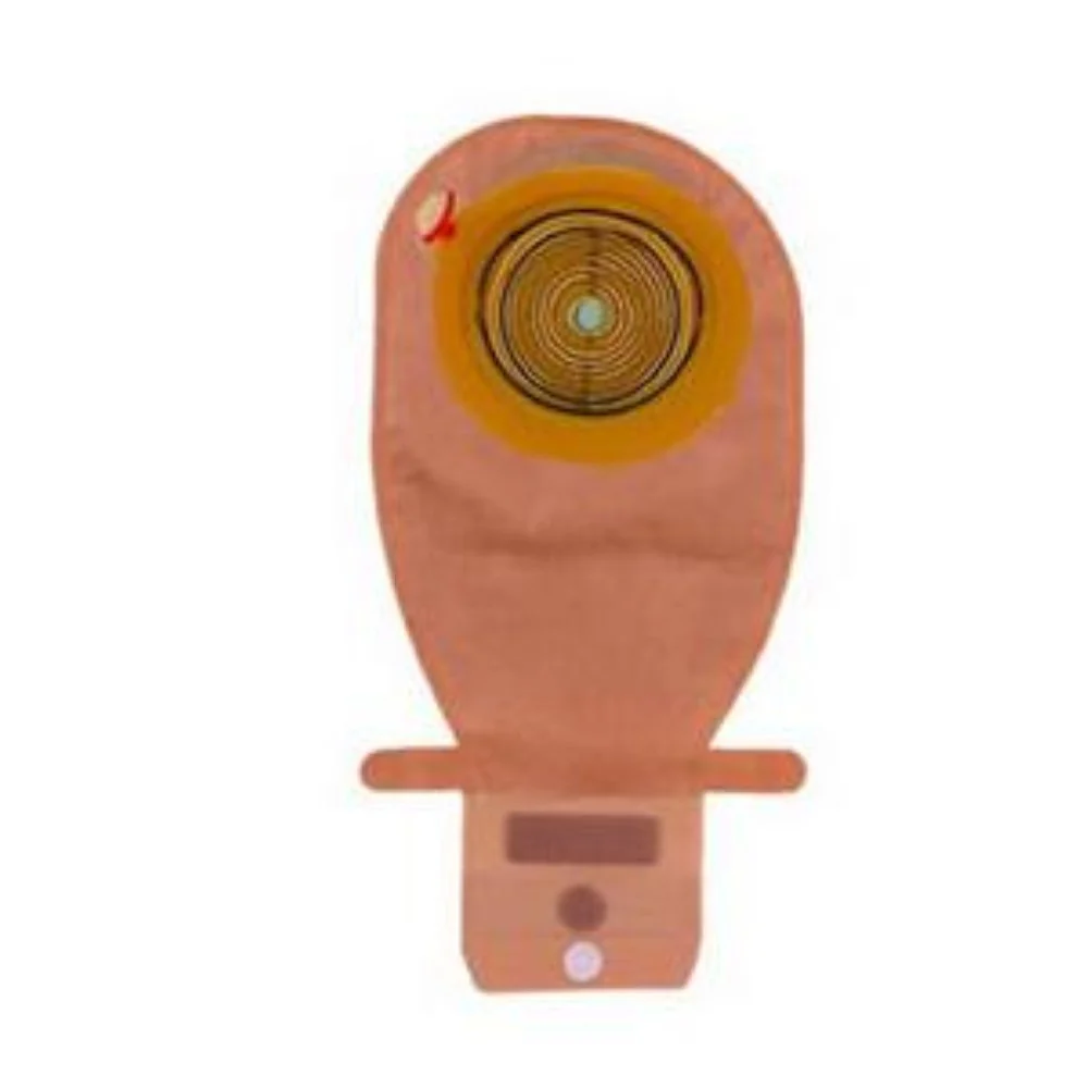 Coloplast Assura One-Piece Drainable Pouch, Wide Outlet, Filter, 11-1/2" L. Integrated Closure, Opaque, Cut-to-Fit Flat Skin Barrier, 3/8" to 2-3/4" Stoma