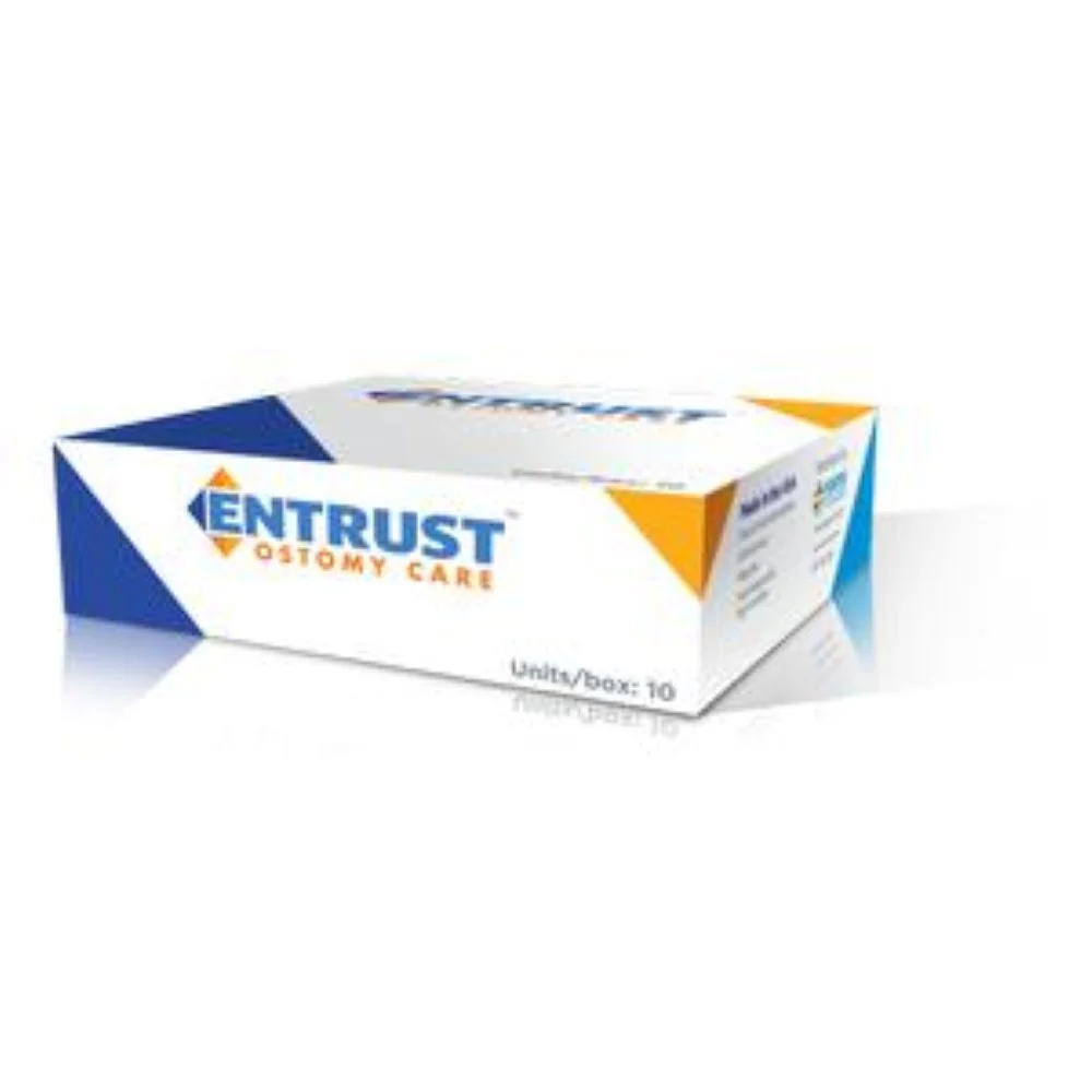 Fortis Entrust One-Piece Drainable Ostomy Pouch, Pre-Cut 1-3/4", Standard Wear, 12", Transparent