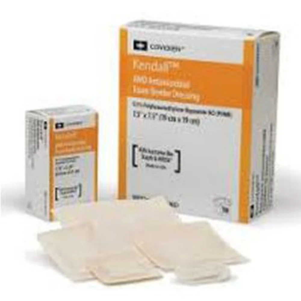 Cardinal Health Kendall AMD Antimicrobial Foam Border Dressing, 7.5" x 7.5"