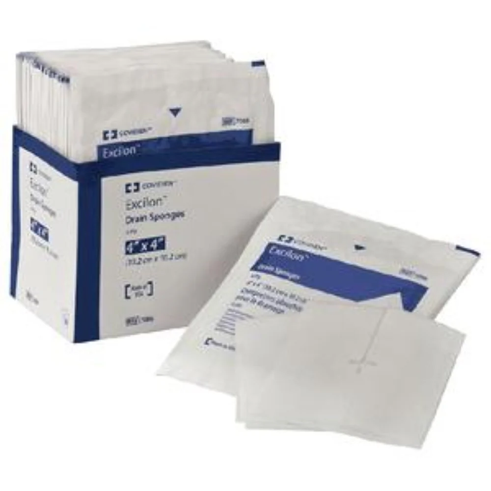 Kendall Excilon Sterile Drain Sponge, Sterile, 2s, 4" x 4"