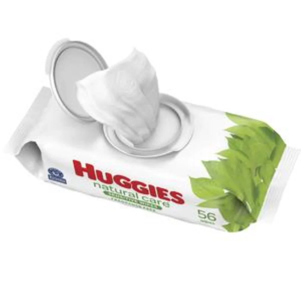 Kimberly Clark Huggies Natural Care Baby Wipes, Fragrance-Free, Triple Clean Layers, 31803