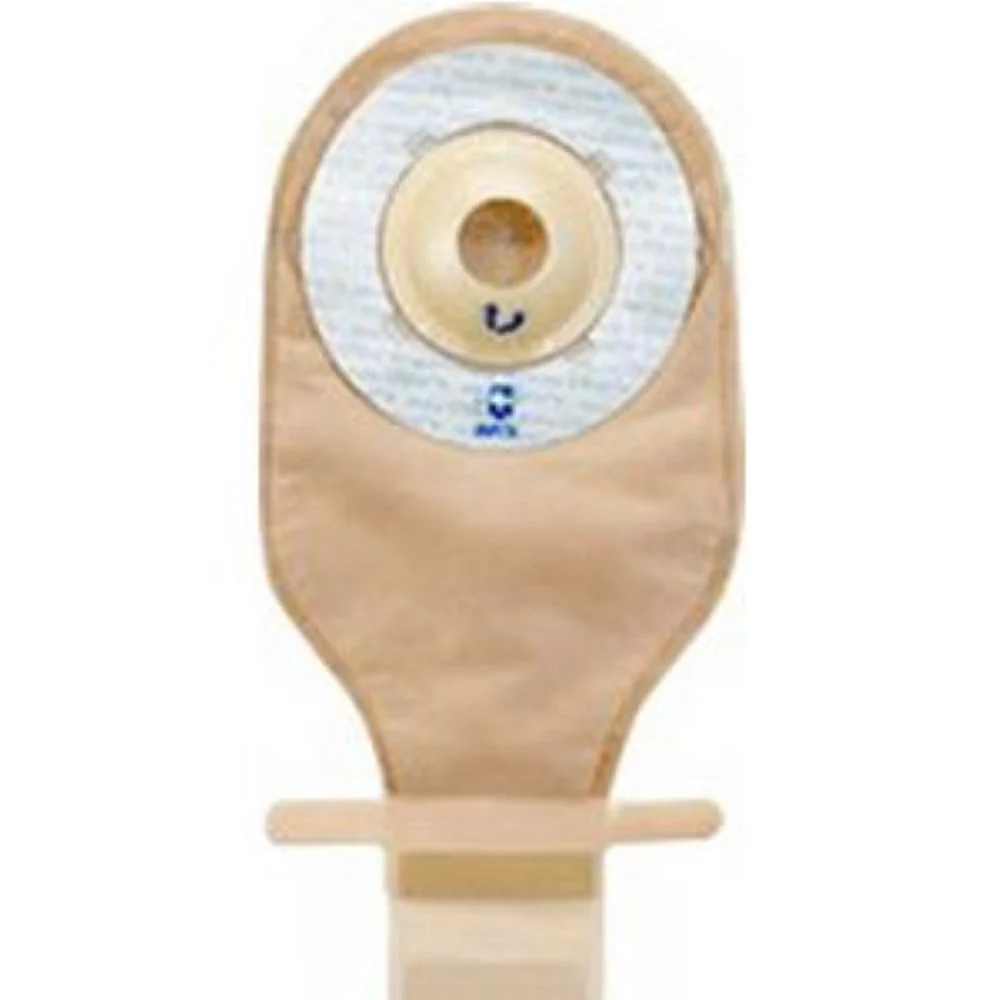 Marlen UltraLite One-piece Pre-cut Drainable Pouch with Skin Shield Shallow Convex Adhesive Skin Barrier and Kwick-Klose&tradeII; Fastener 7/8" Opening, 9" L x 5-3/4" W, Transparent, 16Oz, Odor-proof