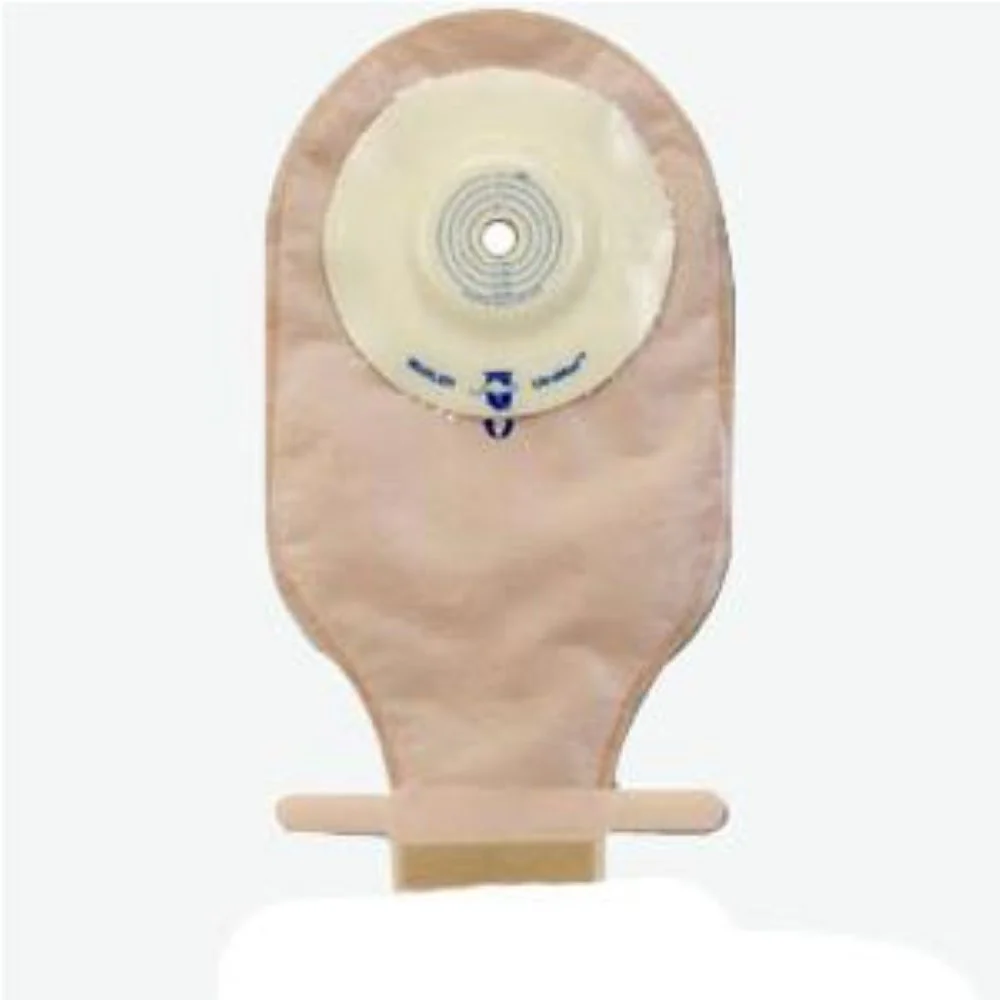 Marlen UltraMax One-piece Pre-cut Drainable Pouch with AquaTack Hydrocolloid Shallow Convex Skin Barrier and Kwick-Klose Fastener 1" Opening, 9" L x 5-3/4" W, Opaque, 16Oz, Odor-proof