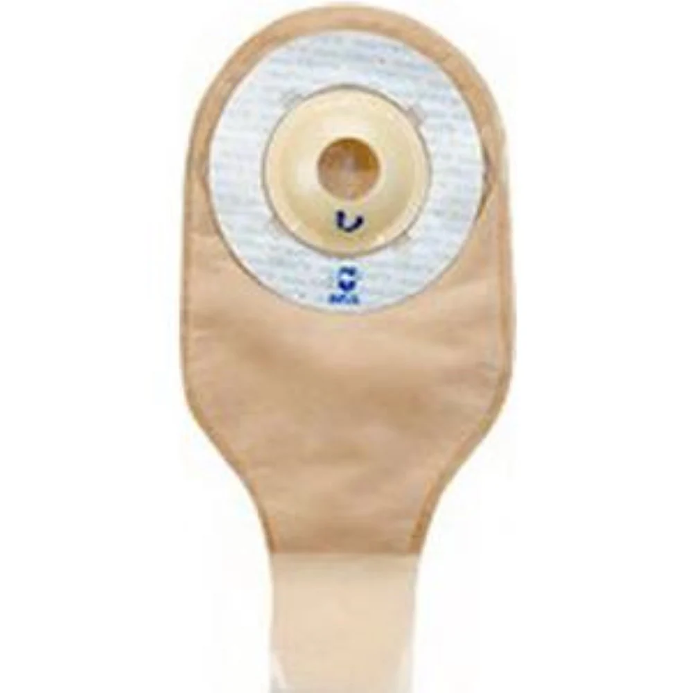Marlen UltraLite One-piece Drainable Pouch with AquaTack Hydrocolloid Shallow Convex Skin Barrier 1" Opening, 9" L x 5-3/4" W, Transparent, 16Oz, Odor-proof
