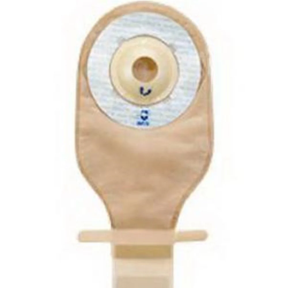 Marlen UltraLite One-piece Pre-cut Drainable Pouch with AquaTack Hydrocolloid Deep Convex Barrier and Kwick-Klose Fastener 1-1/8" Opening, 9" L x 5-3/4" W, Opaque, 16Oz, Odor-proof