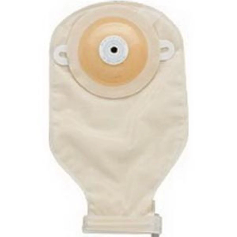 Nu-Hope One-Piece Post-Op Pre-Cut Convex Adult Drainable Pouch with Nu-Comfort Barrier and Closure Clamp 7/8" Opening Round, 11" L x 5-3/4" W