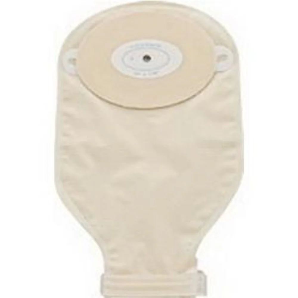 Nu-Hope One-Piece Post-Op Trim-to-Fit Convex Adult Drainable Pouch with Nu-Comfort Barrier and Closure Clamp 3/4" x 1/2" Inside Cutting Area Oval A, 3-1/4" x 4-5/