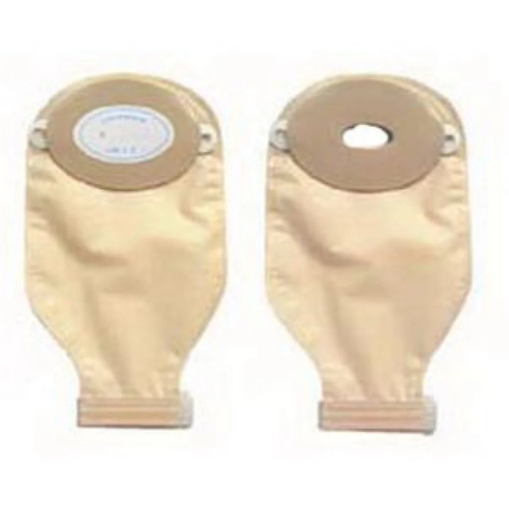 Nu-Hope One-Piece Post-Op Pre-Cut Convex Adult Drainable Pouch with Nu-Comfort Barrier and Closure Clamp 1-1/8" x 2" Inside Cutting Area Oval, 3-1/4" x 4-5/8" OD, 11" L x 5-3/4" W, 24 oz, Standard