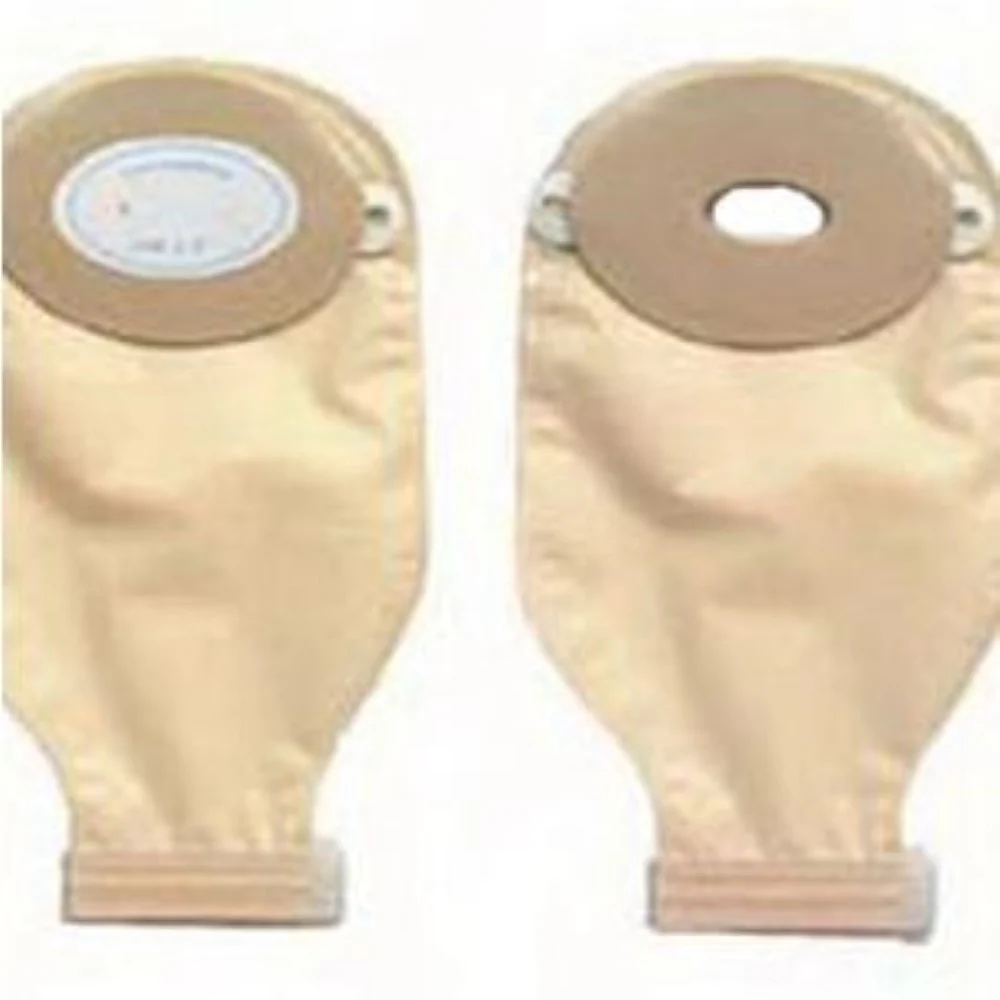 Nu-Flex One-Piece Trim-to-Fit Convex Adult Drainable Pouch with Nu-Comfort Barrier and Closure Clamp 1-1/2" x 2-3/4" Inside Cutting Area Oval, 3-1/4" x 4-5/8" OD, 11" L x 5-3/4" W , 1/2" Starter Hole