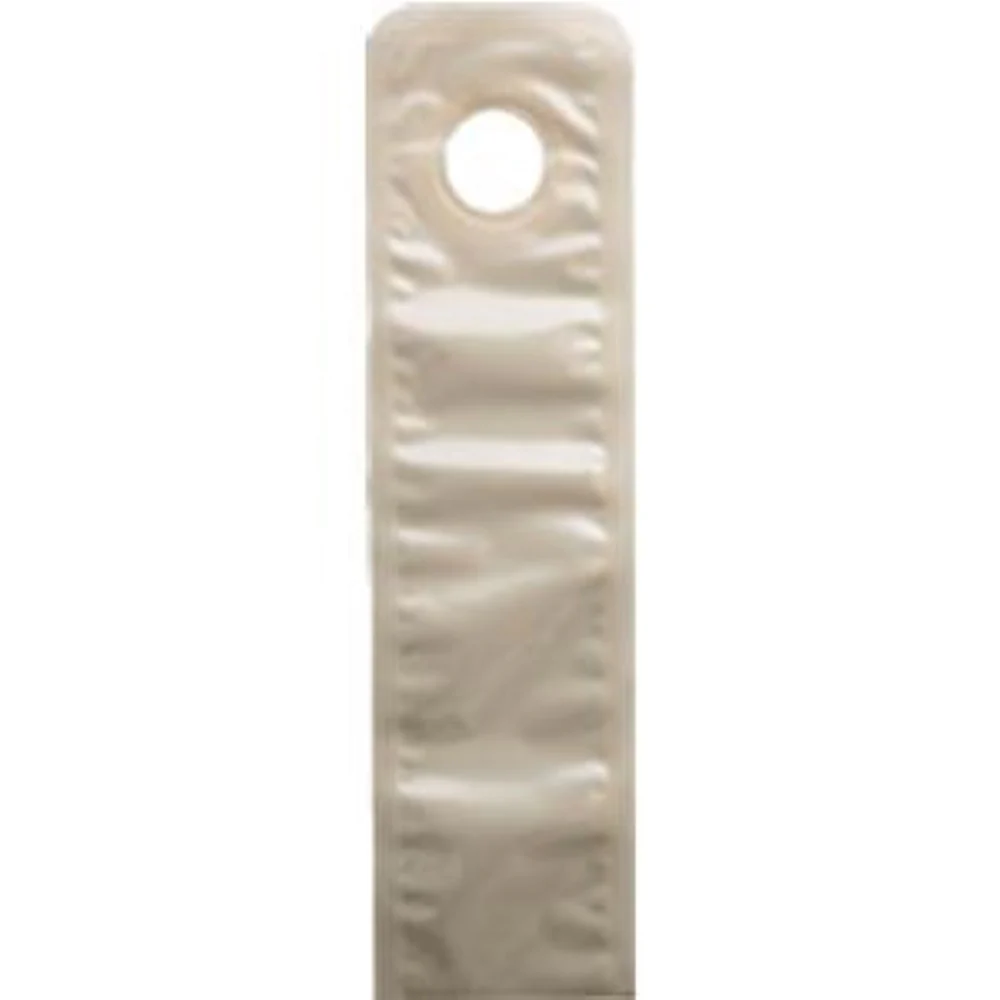 Nu-Hope Neonatal Drainable Pouch System with Barrier and Support Shield 8-1/2" L x 2-3/8" W, Clear on One Side, 1-3/4" Diameter Barrier, with Rubber Bands