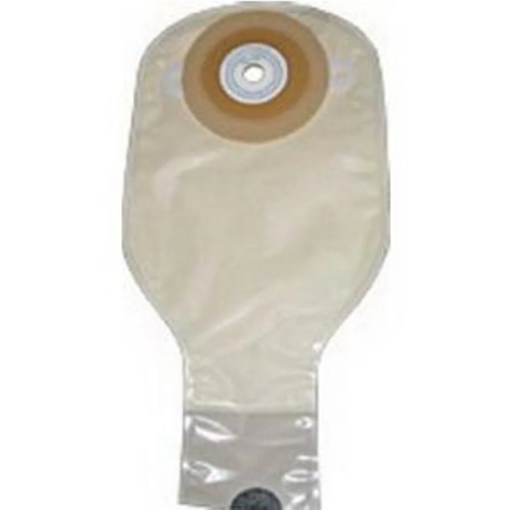Nu-Hope One-Piece Post-Op Pre-Cut Adult Drainable Pouch with Closure Clamp 1-1/4" Opening Round, 11" L x 5-3/4" W, 3-1/2" Adhesive Foam Pad, 24 oz, Odor-Proof