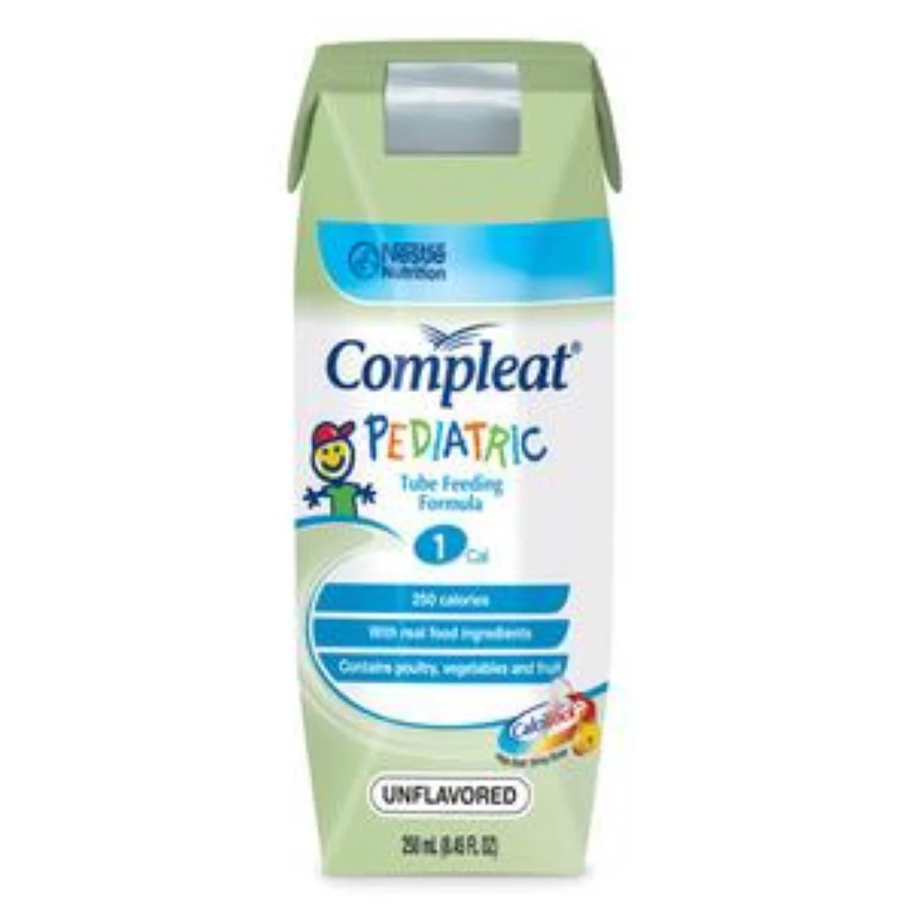 Nestle Healthcare Nutrition Compleat Pediatric Modified Tube Feeding Unflavored Food 250ml Can, 250kCal, Lactose-free, Gluten-free