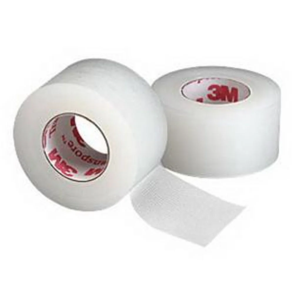 3M Transpore Standard Hypoallergenic Porous Plastic Surgical Tape, 1/2" x 10 yds