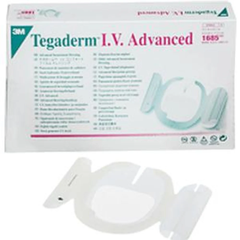 3M Tegaderm IV Transparent Adhesive Advanced Securement Dressing, Waterproof, Latex-Free 3-1/2" x 4-1/2"