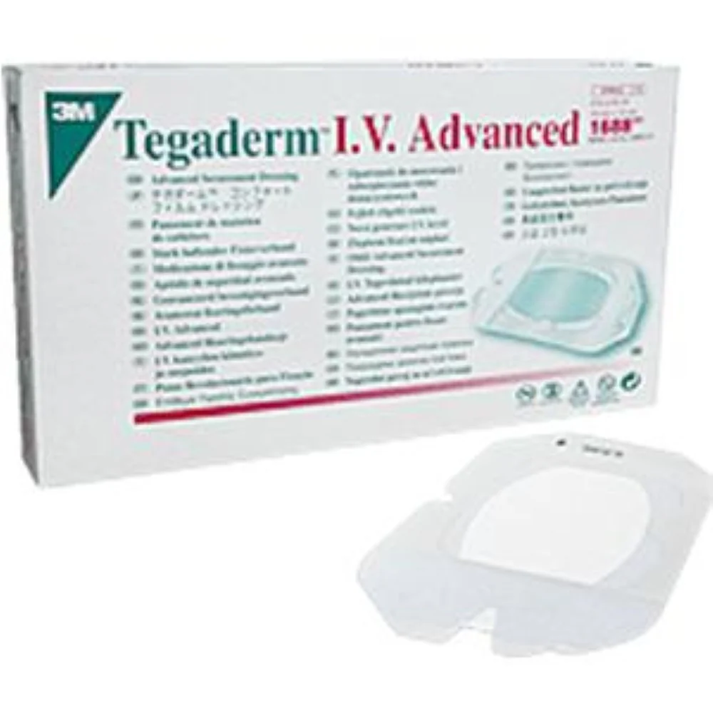 3M Tegaderm IV Transparent Adhesive Advanced Securement Dressing, Latex-Free 4" x 4-3/4"