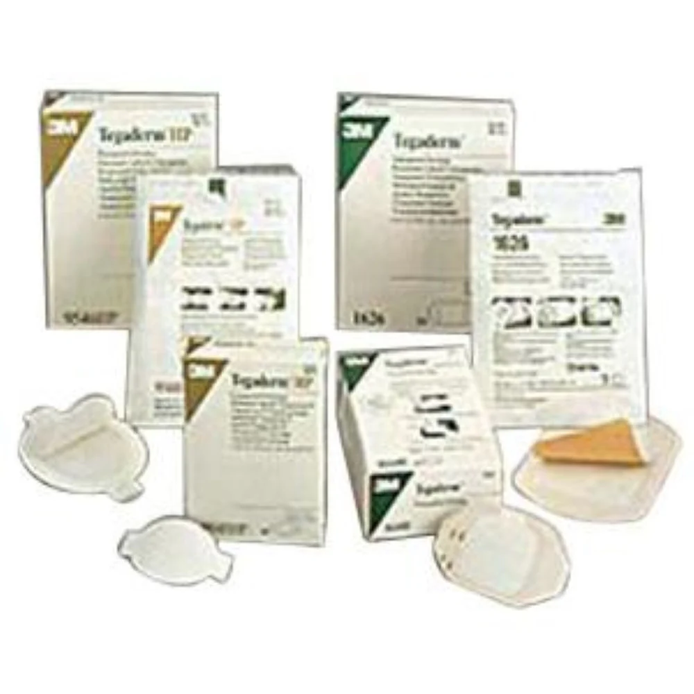 3M Tegaderm Infant and Pediatric HP Transparent Film Dressing with Secured Strips, Sterile, Adhesive, Water Proof, Frame Style, Latex Free 2-3/8" x 2-3/8"