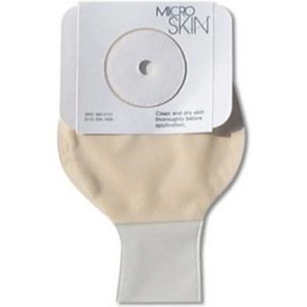 Cymed Inc One-piece Colostomy Drainable Pouch with MicroSkin Barrier 1-3/4" Opening, 9" L, Cut-to-fit, Opaque