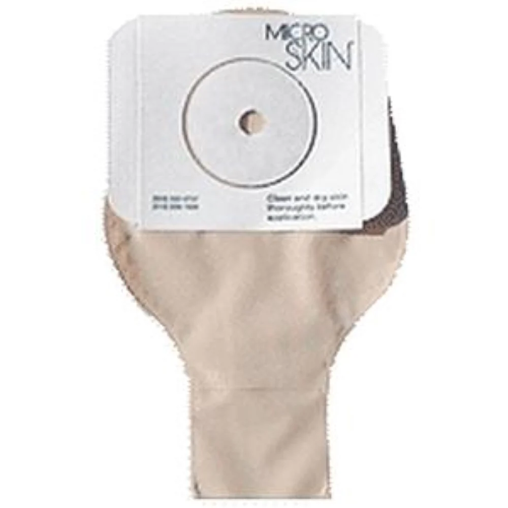 Cymed Platinum One-piece Drainable Pouch Pre-cut MicroSkin Adhesive Barrier and 6mm Thick MicroDerm Plus Washer 7/8" Stoma Opening, 9" L, Medium, Opaque, Odor-proof Film, Comfort Backing, Latex-free