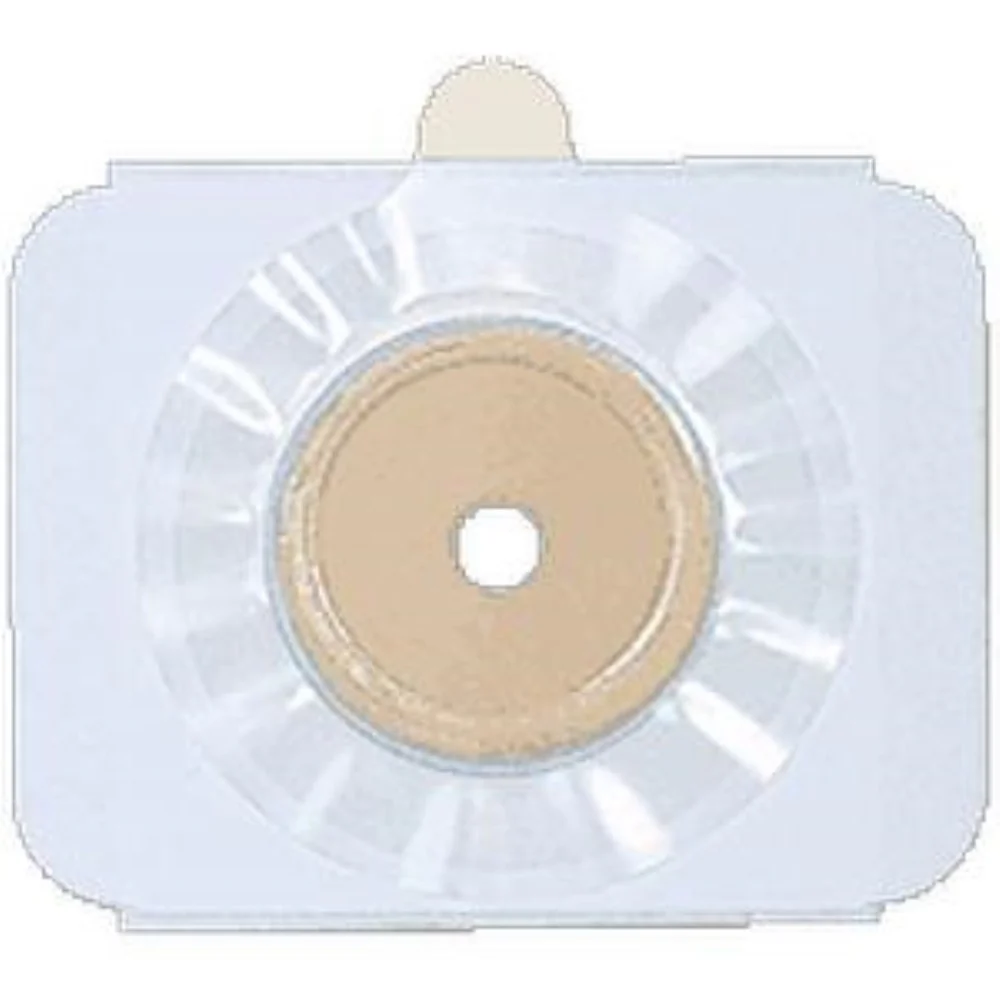 Cymed Two-Piece Pre-cut MicroSkin Adhesive Barrier with 6mm Thick MicroDerm Plus Washer 1-1/8" Stoma Opening, Transparent, Durable, Breathable, Waterproof