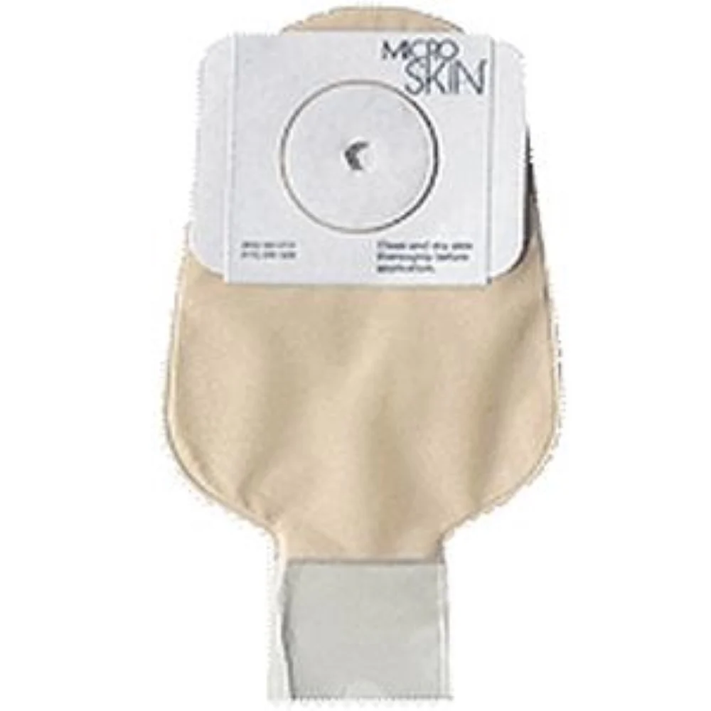 Cymed Platinum One-piece Drainable Pouch Pre-cut MicroSkin Adhesive Barrier and Thick MicroDerm Plus Washer 1-1/8" Stoma Opening, 11" L, Clear, Odor-proof Film, Comfort Backing, Latex-free