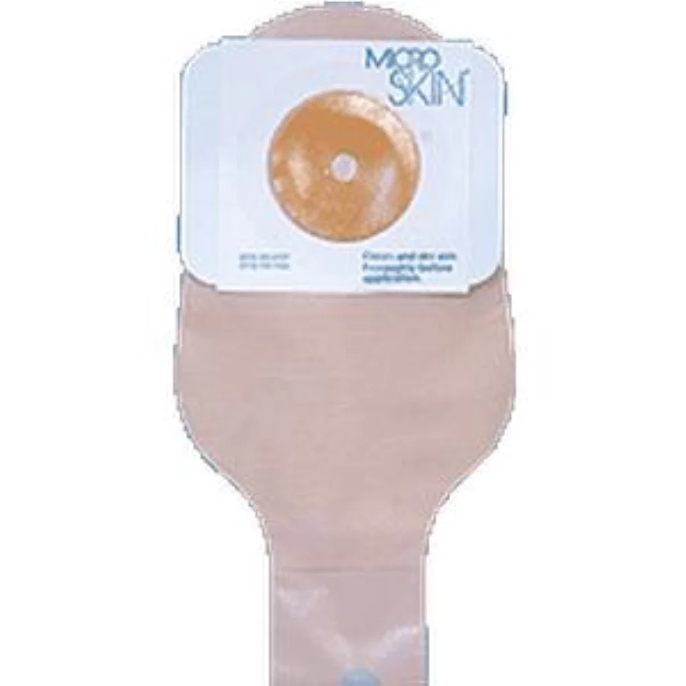Cymed Platinum One-piece Drainable Pouch Pre-cut MicroSkin Adhesive Barrier and Thick MicroDerm Plus Washer 1" Stoma Opening, 11" L, Opaque, Odor-proof Film, Comfort Backing, Latex-free