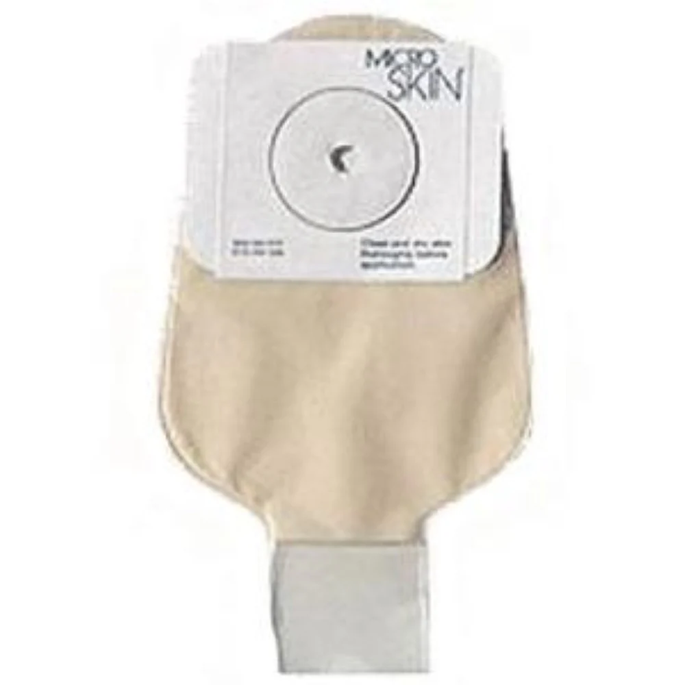 Cymed One-piece Drainable Pouch with Cut-to-fit MicroSkin Adhesive Plain Barrier 1-3/4" Stoma Opening, 11" L, Clear, Odor-proof Film, Comfort Backing, Latex-free