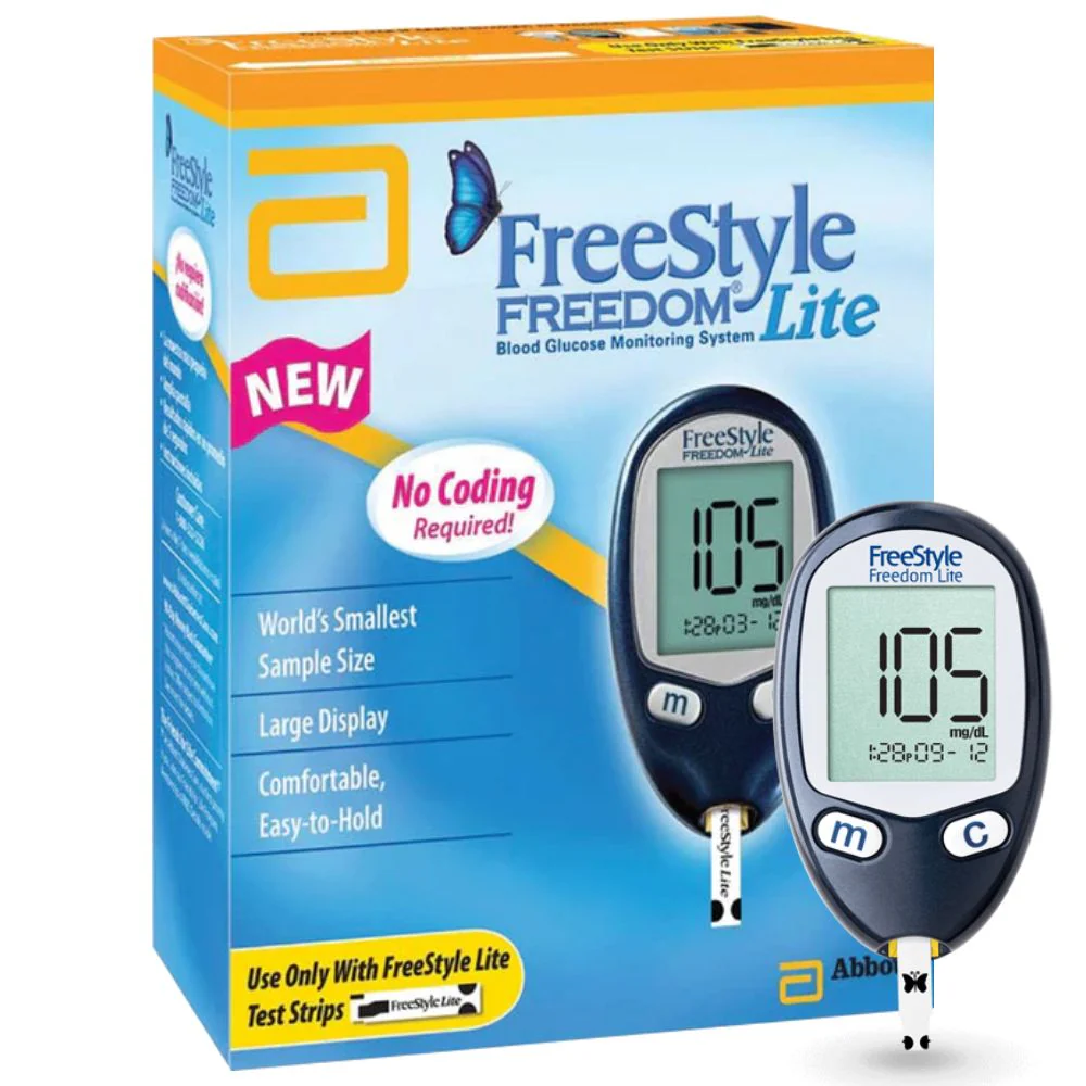 Abbott FreeStyle Freedom (Lite) Blood Glucose Test Strips / Meter / Monitoring Kits - Image 2