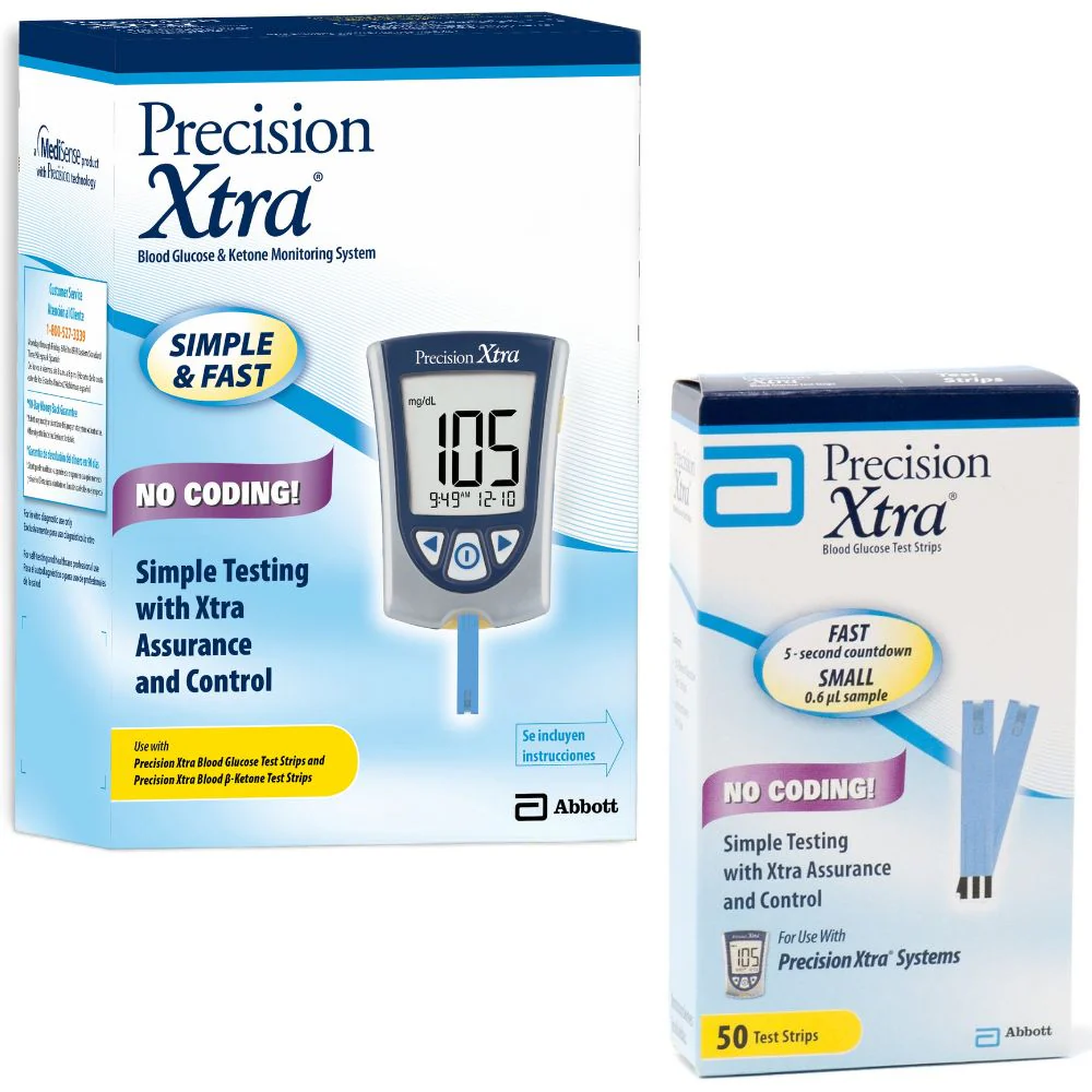 Abbott Precision Xtra Blood Glucose/Ketone Test Strips / Meter / Monitoring Kits - Image 5