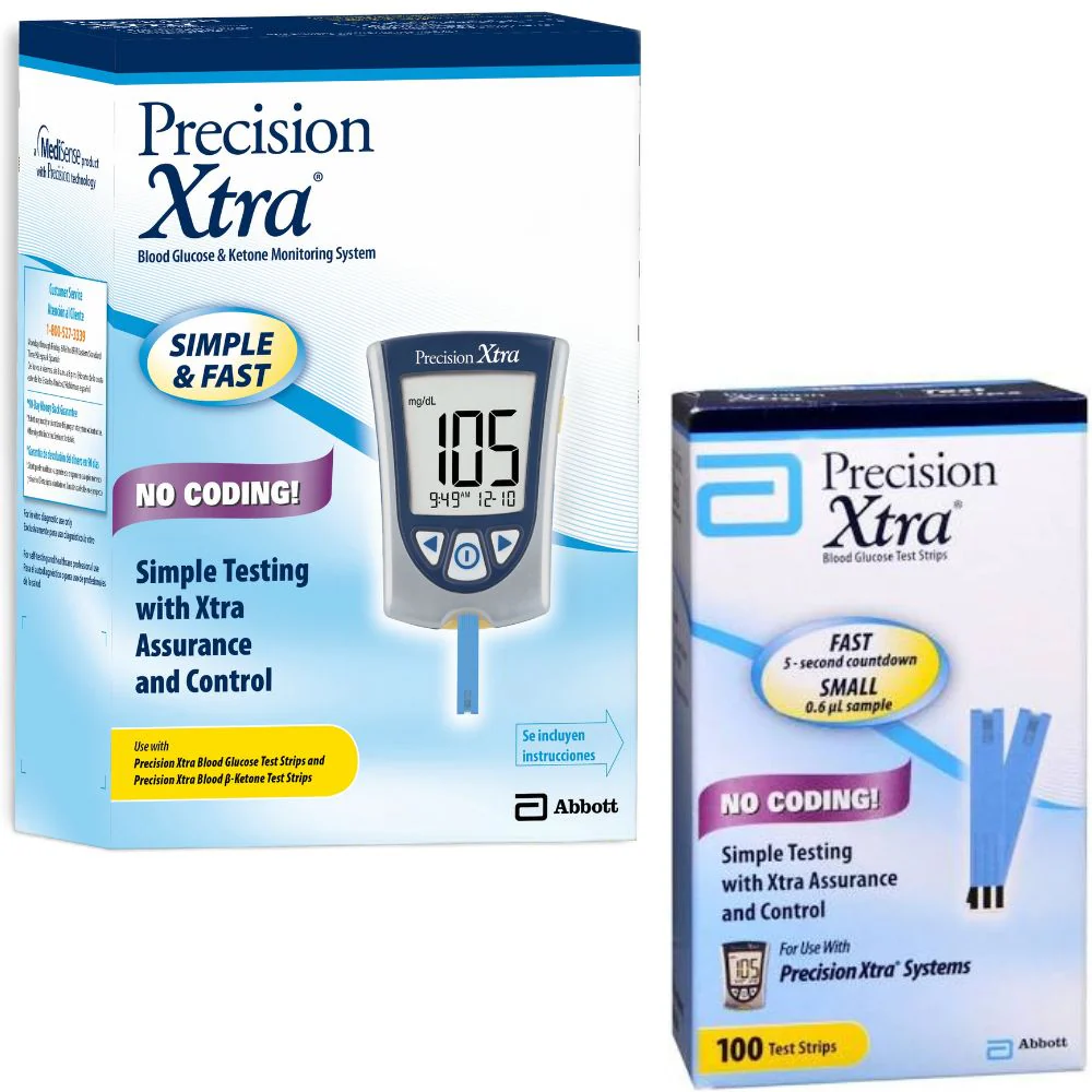 Abbott Precision Xtra Blood Glucose/Ketone Test Strips / Meter / Monitoring Kits - Image 6