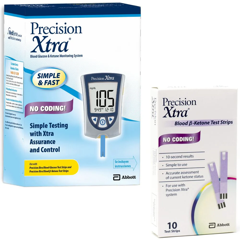 Abbott Precision Xtra Blood Glucose/Ketone Test Strips / Meter / Monitoring Kits - Image 7