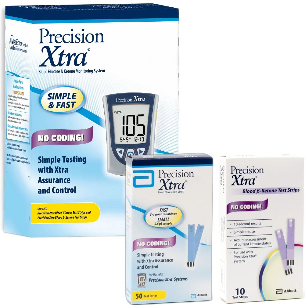 Abbott Precision Xtra Blood Glucose/Ketone Test Strips / Meter / Monitoring Kits - Image 8