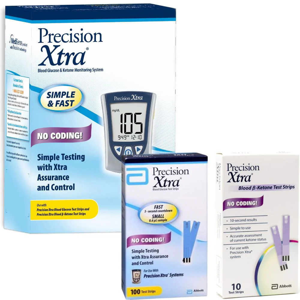 Abbott Precision Xtra Blood Glucose/Ketone Test Strips / Meter / Monitoring Kits - Image 9