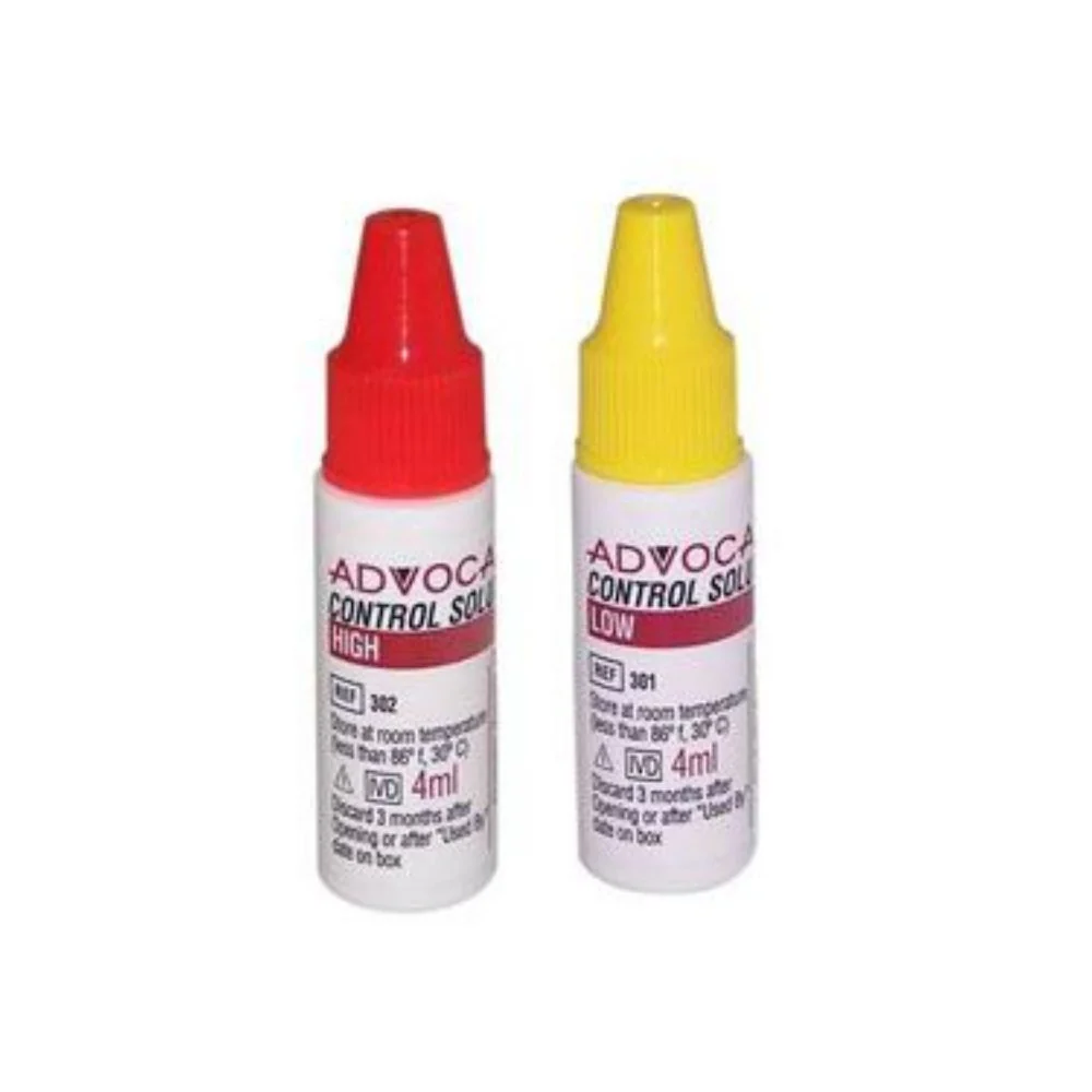 Pharma Supply Advocate Redi-Code Plus Blood Glucose Control Solution, Low & High Level, 4mL