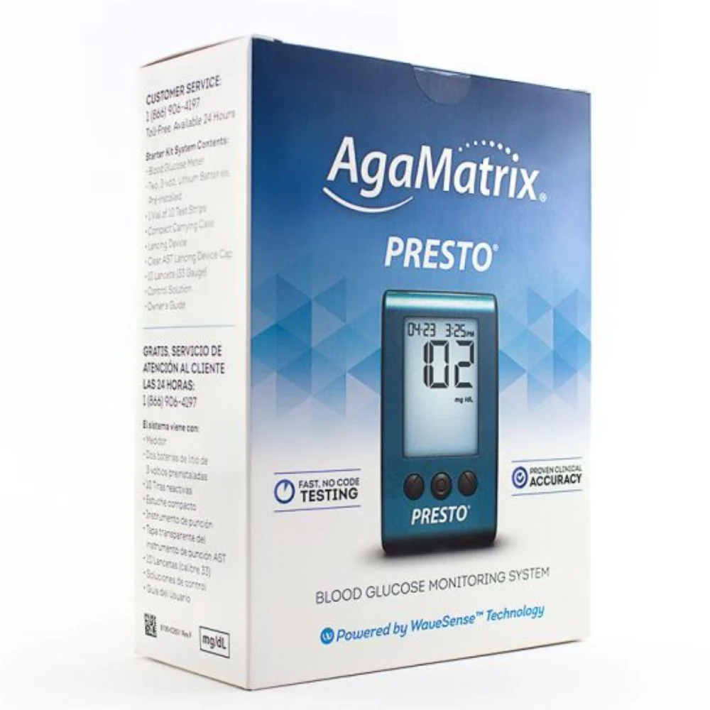 AgaMatrix WaveSense Presto Blood Glucose Test Strips / Meter / Monitoring Kits - Image 3