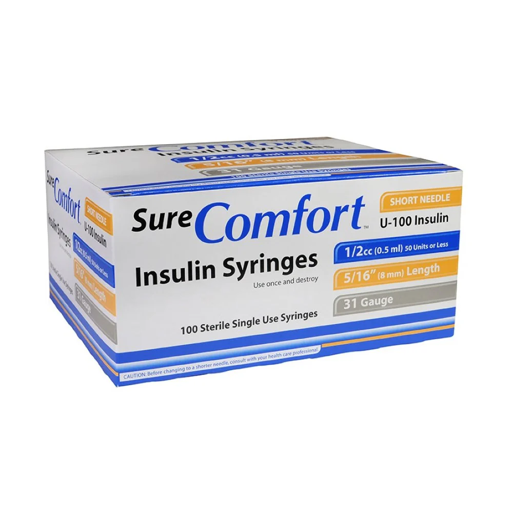 Allison Medical Sure Comfort U100 Insulin Syringes, SureComfort - Image 2