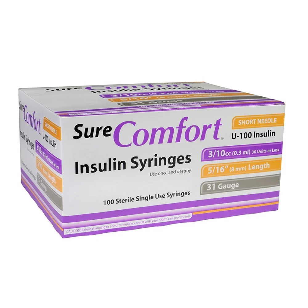 Allison Medical Sure Comfort U100 Insulin Syringes, SureComfort - Image 3