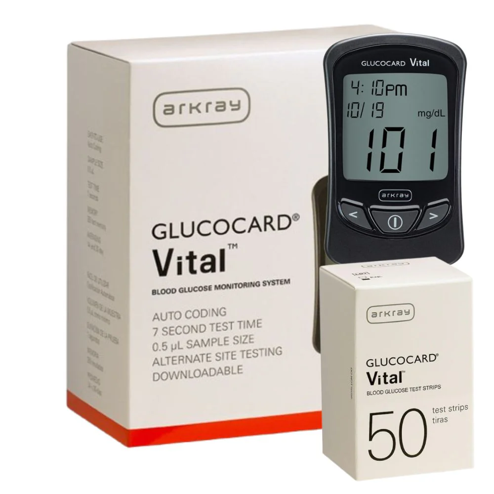 Arkray Glucocard Vital Blood Glucose Test Strips / Meter / Monitoring Kits - Image 3